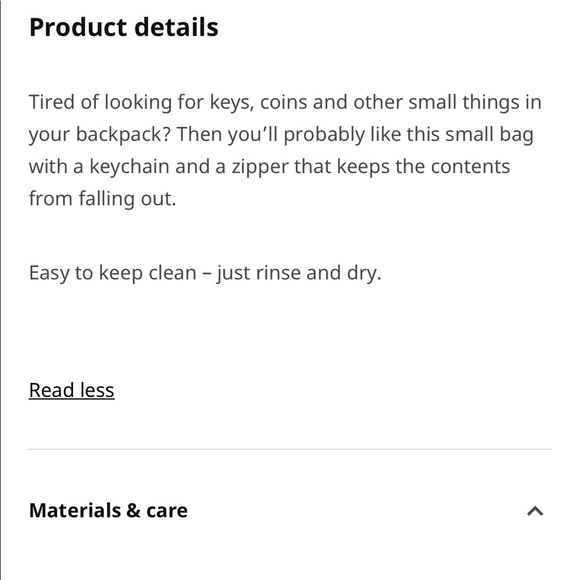 NWT IKEA mini blue zip bag keychain change purse 1 - Picture 5 of 6